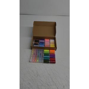 72Pcs 36 Colors Prewound Bobbins and Thread Spools for Hand & Machine Sewing, Emergency and Travel, DIY and Home, 36 Colors 400 Yards per Polyester Thread Spools
