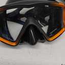 Adult Pano 3 Scuba Diving Mask, Tempered Glass Snorkel Mask Anti-Fog Swim Mask No Leakage Swim Goggles with Nose Cover Snorkeling Gear for Snorkeling, Freediving, Swimming (Orange/Black Set)