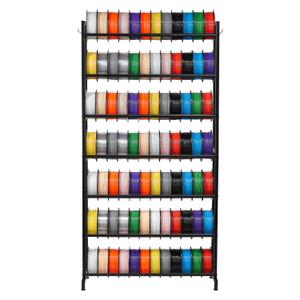 VEVOR 3D Printer Filament Storage Rack, 7 Tier Heavy Duty Storage Shelves for 3D Printing Filaments, Filament Spool Holders Racks for 3D Printing Studio, Home Studio, Office, Workshop (Shelf Only)