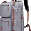 MOLNIA 3 in 1 Laptop Bag for Men, 17.3 inch Computer Bags for Men, Laptop Backpack, for Travel Business Work, Briefcases Messenger Bag for Men Women, Grey