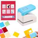 Stamp Puncher, Stamp Shaped Hole Punch,1.1x0.9inch Rectangle Postage Stamps Craft Punch, Stamps Cutter Hole Punches, Journaling Supplies Punchers, Paper Punches for DIY Scrapbooking Card Making