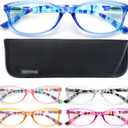 HEEYYOK 2.5 Reading Glasses Women For Small Face Readers for womens Colorful Ladies Cheaters Glasses Lightweight Comfortable Frame spring hinge 5 Pack