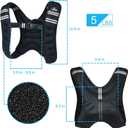 Weighted Vest Weight Vest for Men Women Kids 5/10/16 Lbs Weights, Body Weight Vests Adjustable for Running, Gym Workout, Jogging, Body Fitness (Black)