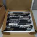 5-Sheet Glass Backsplash Tiles, 5 Square Feet Black Glass Mosaic Backsplash Subway Metal Tile for Kitchen Wall Bathroom