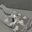 Kid Nation Baby Blankets for Girls Boys Toddler Double-Sided Heart Blanket,40"X 30"Soft Plush Crib Blanket Fluffy Baby Quilt Newborn Stroller Blanket,Grey