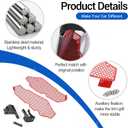 Side Intake Grill Guards Mesh Compatible with Chevrolet Corvette C8 2020-2026, Stainless Steel Side Radiator Guards Grille Vents Insert Mesh Accessories 2Pcs (Red)