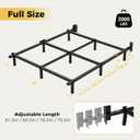 Awesofurni Full Size Bed Frame, 7 Inch Basics Metal Bed Frame, Heavy Duty 9-Leg Base for Box Spring and Mattress, Noise-Free, Easy Assembly, Black
