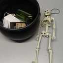 Halloween Decorations Indoor-DIY Floating Potion Skeleton Decor with Magic Floating Potion Bottles and Mist Make-Vintage Black Witches Cauldron for Home Table Mantel Kitchen Room