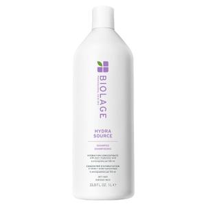 Biolage Hydra Source Shampoo - Softens & Adds Shine, For Dry Hair, Infused with Micro-Filtered Aloe Vera & Fermented Hyaluronic Acid, Vegan & Paraben-Free,   (33.8 Fl Oz (Pack of 1))