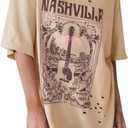 Womens Nashville Oversized T Shirts Size M