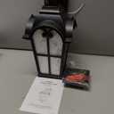 VIANIS Motion Sensor Outdoor Lights, 16.4" H Black Porch Light Outside Lantern with Gold Trim, Waterproof Dusk to Dawn Outdoor Lighting, Exterior Lighting Fixtures for House, Garden, Patio