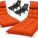 2 Pack 76 x 22 x 4.7" Waterproof Chaise Lounge Chair Cushion Outdoor 6#77