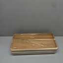 GEHE 3 Tier Serving Tray Acacia Wooden Tiered Tray Stand Foldable Dessert Table Display Set Decor Charcuterie Boards for Party, Birthday, Wedding, Christmas