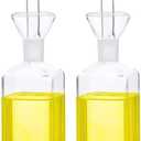 Olive Oil Dispenser, Olive Vinegar Cruet, Cooking Wine Container Salad Dressing Glass Oil Bottle, Vinaigrette Oil Dispenser for Kitchen or BBQ (8.5 oz, Set of 2) (8.5oz, Set of 2)