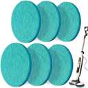 Frescares S7001 Upgraded Steam&Scrub Mop Pads for Shrak,S8201 S8001 S7000 S7201 S7000AMZ S7005 S7020 S7001C All-in-One Hard Floor Steam Mop (6Green-Without snap Fastener)
