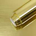 Uooar Gold Stainless Steel Contact Paper 11.8"×80" Peel and Stick Metallic Wallpaper for Countertop Fridge Dishwasher Cabinets