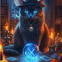 Halloween Puzzles for Adults 1000 PiecesPICKFORU Horror Cat Jigsaw Puzzles Ghost Tarot, Impossible Mysterious Kitten Theme as Home Wall Art