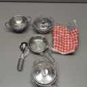 Mini Play Pots and Pans Toys for Kids Kitchen Playset Pretend Cookware Utensils Play Set Play Cooking Toys Mini Stainless Steel Cooking Utensils Toys Kitchen Playset Accessories for Boys Girls