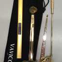 Candle Wick Trimmer Cutter Snuffer Arc Lighter Set Candle Care Kit Electric Plasma USB Rechargeable Long Windproof Lighter Candlesnuffer Candles Wicks Dipper (Gold)