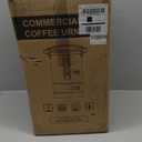 120 Cup Coffee Urn, 18L/4.8Gal Large Capacity Stainless Steel Hot Beverage Dispenser, Fast Brew Rapid Extraction, Commercial Coffee Maker for Party Buffet Catering (Silver)