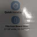 Ironing Board Cover and Pad, Thick Padding, Elastic Edge, Silicone Coated, Resist Scorching, Adjustable Fastener, Heavy Duty Padded Iron Board Covers (Blue)