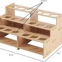 HG Art Concepts Mezzo Artist Paint and Brush Racks - Wood Grain Laminate Multi Layer Desk Stand Professional Storage Display Organizer for Paintbrushes and Tubes - Straight Rack 2