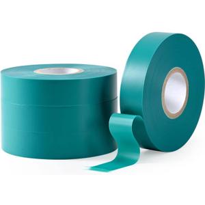 TELENT OUTDOORS 4 Rolls Stretch Tie Tape, 1 Wide 200FT Reusable Garden Plant Ties Green Tapes for Plants, Thick Garden Vinyl Stake Ribbon for Branches Flowers Tomatoes Indoor Outdoor Greenhouse