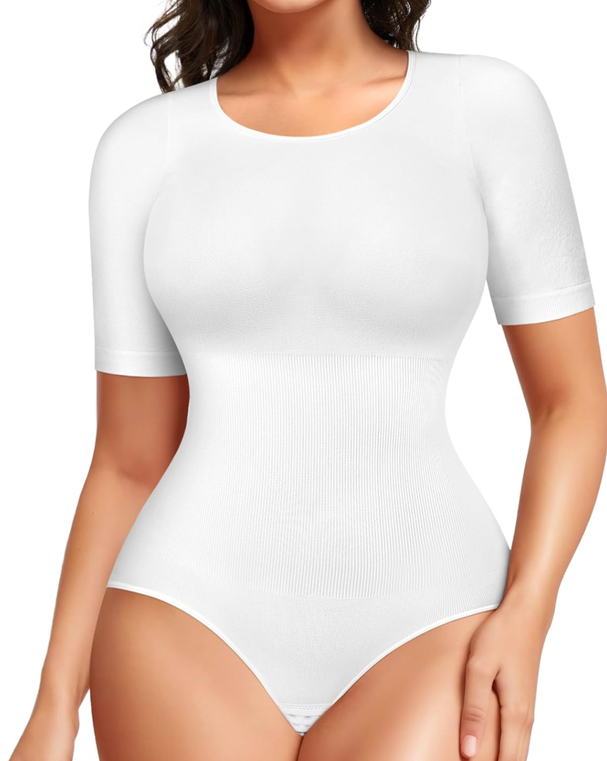 BRABIC Womens Bodysuit Shapewear for Tummy Control Seamless Sleeveless Tank Tops Body Shaper M