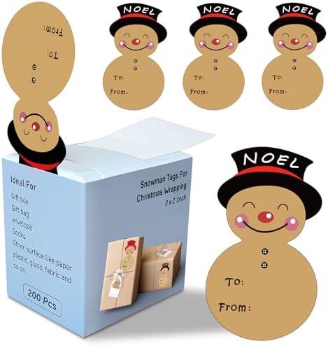 Pack of 2 KULOLO 200 Pcs Tags - 2.16 x 3.34 Inch Black Gift Tags for Wrapping
