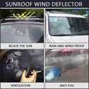 37.8" 980mm Sunroof Wind Deflector, Tape-on Sunroof Rain Guards, Universal Fit Tinted Moonroof Vent Visor Car Accessories