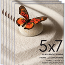 Mantello Clear Acrylic Frame - 5x7 Acrylic Picture Frames, Set of 12 - Modern, Minimalist Front-Loading Photo Frame - Wall Mount or Desktop Stand - for Home, Office, or Business Display,12-Pack