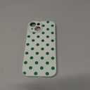 Skyseaco Compatible with iPhone 15 Case Cute Polka Dot Phone Case Soft Slim TPU Shockproof Phone Cover Full Camera Protection for Women Girls - Green