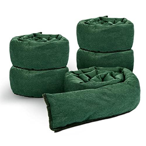 5 Pcs Water Barrier 5 ft x 6.5 Inch Flood Barriers for Home Reusable Absorbent Flooding Prevention Barriers Sandless Sandbags for Home Door Garage Basement