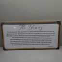 The Blessing Christian Song Lyrics Wall Decor 40x15 Inch May The Lord Bless You Religious Scripture Home Sign Wood Framed Modren Living Room Bible Verse Wall Art Hanging Decoration (Wood)