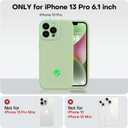 Vooii Compatible with iPhone 13 Pro Case, Liquid Silicone Upgrade [Camera Protection] [Soft Anti-Scratch Microfiber Lining] Shockproof Phone Case for iPhone 13 Pro 6.1 inch - Matcha