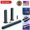 TV Sound Bar, Soundbar with RB LED Lights & 2.1CH Bluetooth Speaker Surround System, 180W Surround Sound, AUX/Optical/HDMI ARC Home Theater Speaker, 2 in 1 Detachable for Smart TV/Projector/Gaming/PC