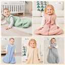 Yoofoss Baby Wearable Blanket TOG 2.5 Winter Sleep Sack 18-24 Months, 100% Organic Cotton Toddler Sleeping Sack with 2-Way Zipper Warm Quilted Sleep Sack