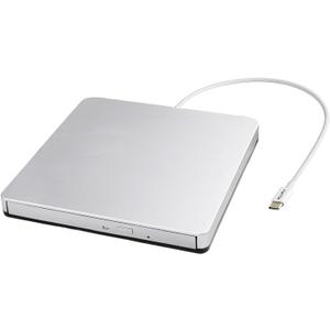 External USB-C SuperDrive DVD CD Drive Portable DVD CD Reader/Burner for Apple-MacBook Air/Pro/iMac/Mini/MacBook Pro/ASUS/DELL/Laptop with USB-C Port Plug and Play