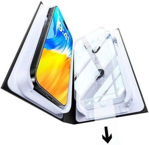 Popoluku Military-Grade Tempered Glass for iPhone 17 Pro Screen Protector[Easy Installation No Bubble] Screen Protector 17Pro Tempered Glass[Military Shatterproof] Full Coverage 2 Pack