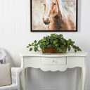 Nearly Natural 34in Artificial Pothos Ivy Plant with Ledge Basket Faux Trailing Cascading Greenery for Indoor Home Decor