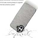 ONETOP Compatible with iPhone 16 Plus Wallet Case with Card Holder, PU Leather Kickstand Card Slots Case, Double Magnetic Clasp and Durable Shockproof Cover 6.7 Inch (Gray)