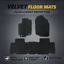 FZJDSD Black 3Pcs Front & Rear Floor Mats Carpet Velour Replacement Compatible with Toyota RAV4 2013 2014 2015 2016 2017 2018