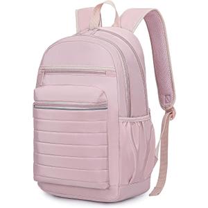 KEOFID Travel Backpack for Women Carry-On, Work Backpack Purse for Women, Anti-Theft Womens backpacks, Casual Back-pack for College (Light Pink) (Large)
