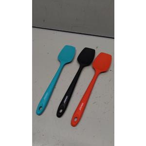 Upgrade Silicone Spatula Spoon Set, VOVOLY Heat Resistant Rubber Spoonula, Seamless Non-Stick Flexible Scrapers for Baking Mixing Tool, 3 Pack
