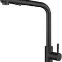 Kitchen Faucet with Pull Out Sprayer Single Hole Single Handle Commercial Faucet for Bar Sink 2 Outlet Mode Modern 360 Swivel Spout Stainless Steel Utility Laundry Mixer Tap