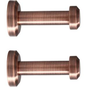 uxcell 2pcs Wall Hook Copper Wall Mounted 1.8 Inch Hooks Bag Coat Towel Bathroom Robe Hanger w Screws Copper Tone