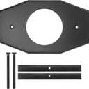 One Hole Shower Valve Remodel Cover Plate Compatible with Moen & Delta Bathtub Shower Valves, Replacement for 2 or 3 Handle Shower Renovation Cover Plate Matte Black, D502-62 (1 Pack)