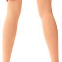 leg elegant Women's 80 Den Microfiber Soft Opaque Tights Pantyhose (Beige, M)