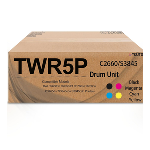 TWR5P C/M/Y/K Imaging Drum Cartridge Replacement for C2660 S3845 S3840 331-8434 Drum Unit Compatible for Dell C2660dn C2665dnf C3760n C3760dn C3765dnf S3840cdn S3845cdn Printer