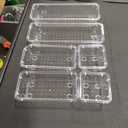 8 Pack Clear Drawer Organizer, 4 Sizes Organization and Storage Trays, Drawer Organizer Bins for Kitchen, Vanity, Bathroom, Office